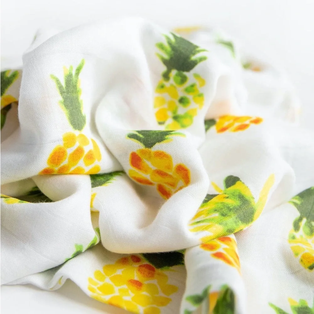 Deluxe Muslin Swaddle Blanket - Pineapple
